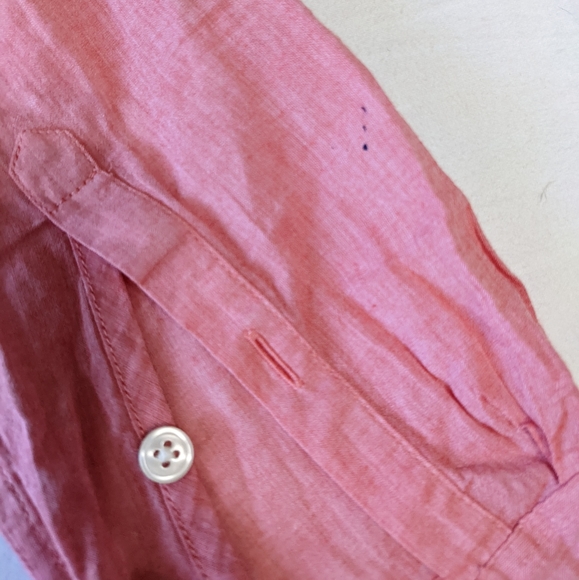 J. Crew Long Sleeve Button Down Shirt Coral - Picture 3 of 7